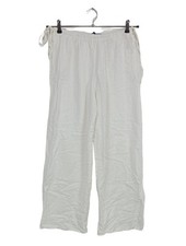 ZARA Pantalone di lino Donna Pantalone Taglia IT 40 bianco stile casual