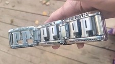 SALE VINTAGE PELLE PELLE MARC BUCHANAN STAINLESS STEEL LEATHER UNISEX BELT RARE