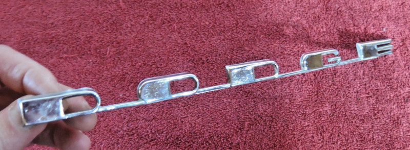 1940S 1950S DODGE FENDER EMBLEM SCRIPT HOOD TRUNK MOPAR NAMEPLATE CAR TRUCK RARE