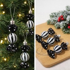 6x Xmas Candy Ornament Set Xmas Hanging Baubles for New Year Tree Home