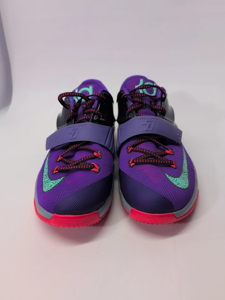 Кроссовки баскетбольные Nike KD 7 молодежный размер 7Y фиолетовый бирюзовый красный Kevin Durant 669942-500 - Изображение 2 из 4