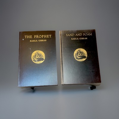 2 FIRST EDITION Kahlil GIBRAN: Sand and Foam 1926, The PROPHET 1943 40th Print