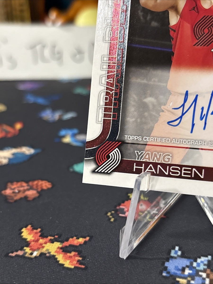 2025-26 Topps Yang Hansen Rookie Auto #TFRR-YH Trailblazers RC On 