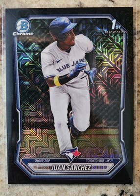 2026 Bowman Chrome Juan Sanchez 1st Black Mojo #2/10 (#7 Blue Jays prospect)