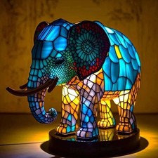Decorazione comodino gufo luce notturna animale resina colorata decorazione
