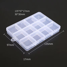 Portable Transparent Storage Box 40/12/28 Grids Plastic Clear Organizer with Cov