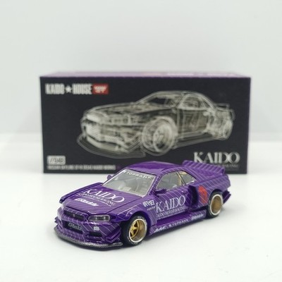 Mini GT Kaido House Nissan Skyline GT-R R34 Kaido Works V1 Purple