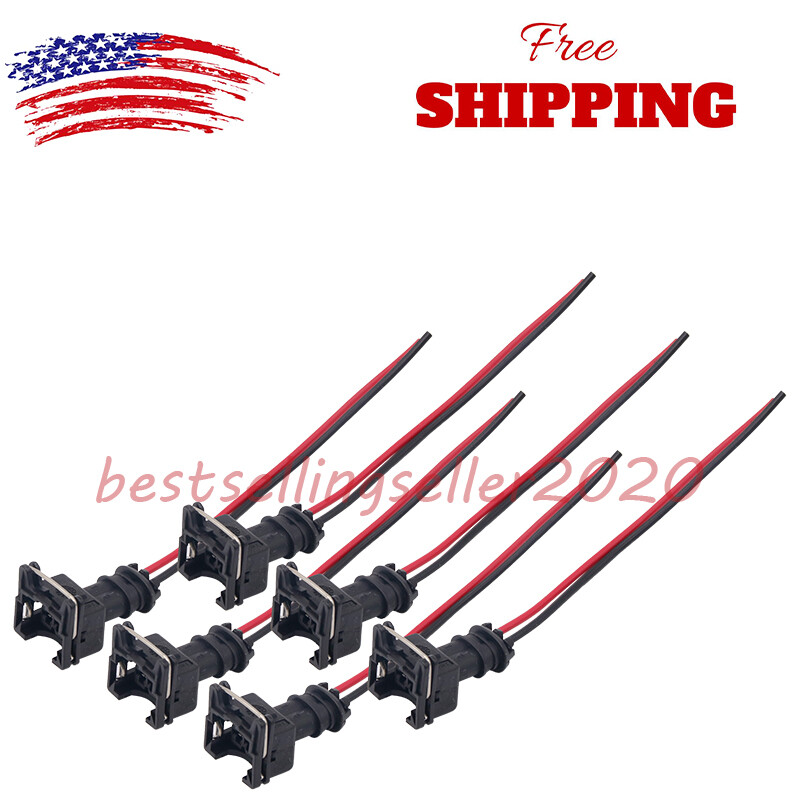 6X Fuel Injector Connector Wiring Harness Pigtail For Nissan 300ZX