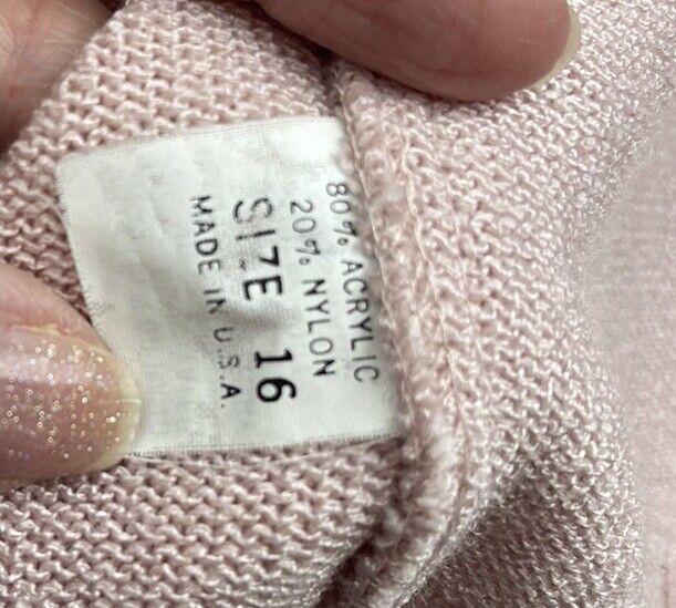 Philippe Marques Twinset Sweater USA Made Pink Sp… - image 17