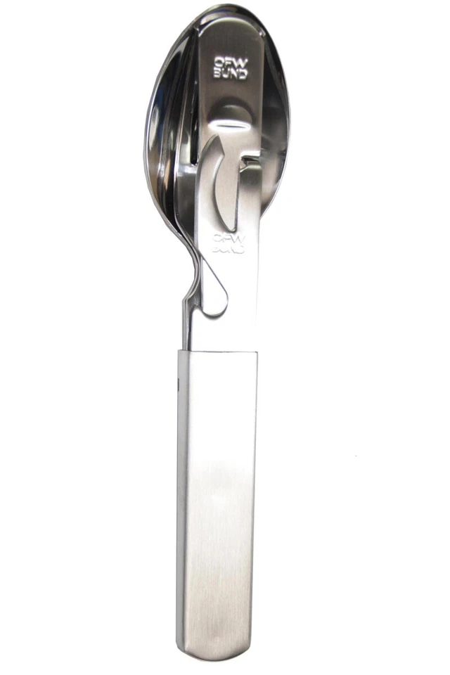 Bundeswehr Essbesteck Das ORIGINAL OFW BW Campingbesteck 4-teilig mit Etui - Bild 3 von 4