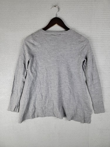 BCBG sweater Merino Wool gray size XXS long-sleeve knit casual pullover - Picture 9 of 12