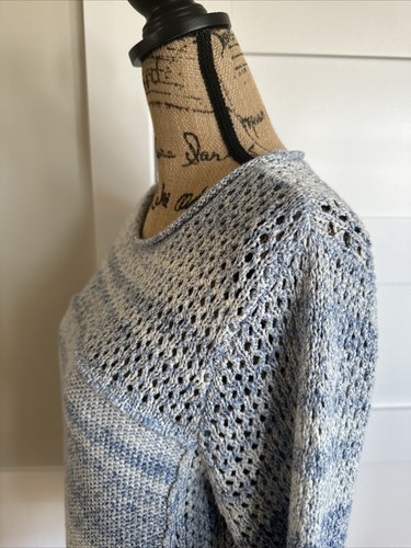 Habitat Clothes To Live In Damen S 3/4 Arm Pullover Strickpullover Oberteil Blau - Bild 4 von 7