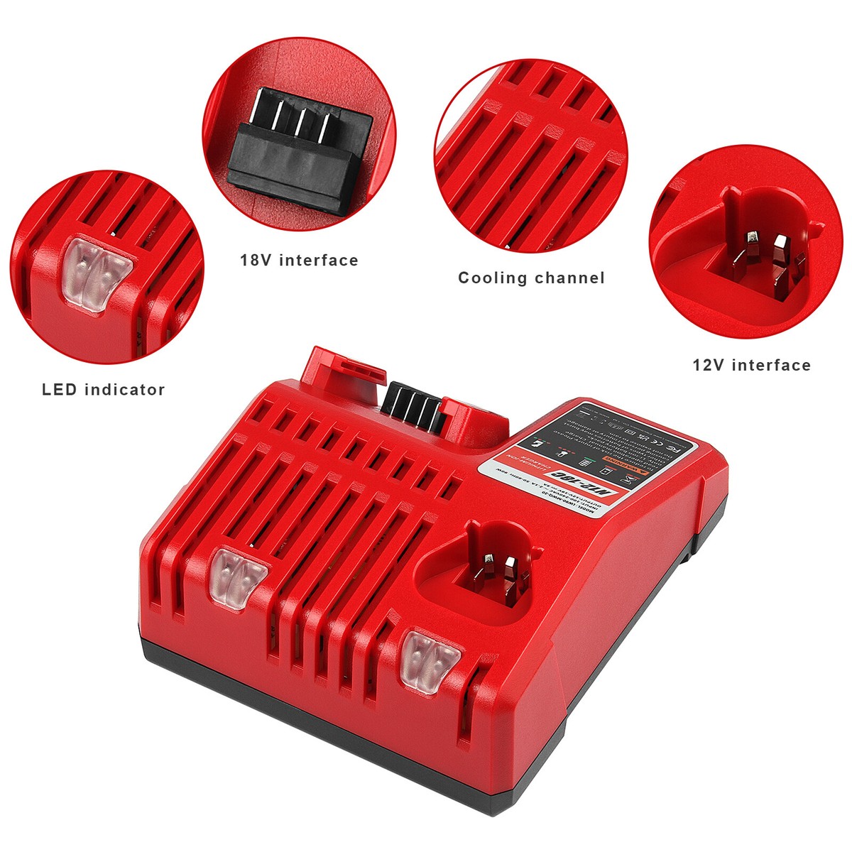 Golem-výmena za M18 M12 Milwaukee 18V 220V lítium-iónové akumulátorové Golem-výmena za M18 M12 Milwaukee 18V 220V lítium-iónové akumulátorové