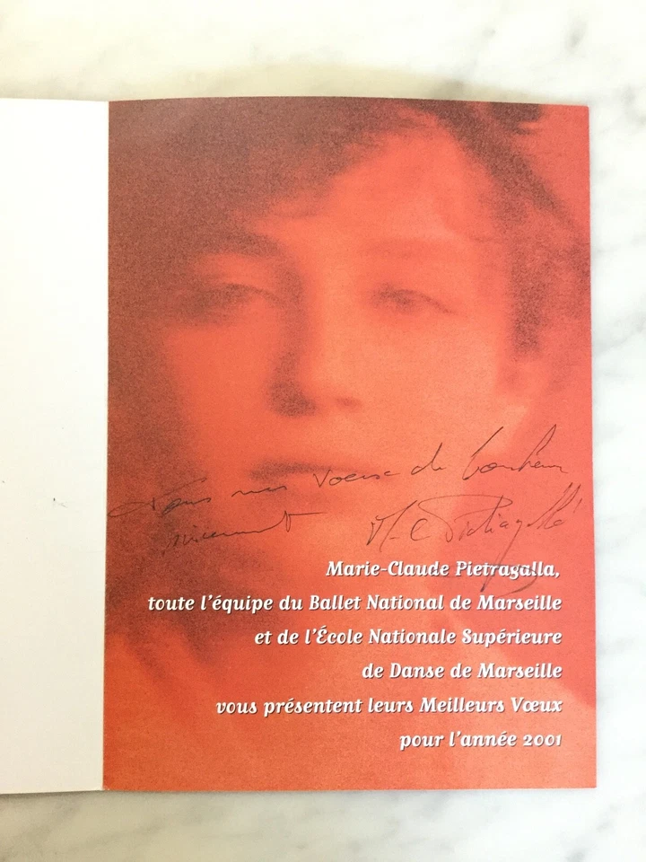 Dédicace, autographe de Marie-Claude PIETRAGALLA 2001 - Photo 1/1