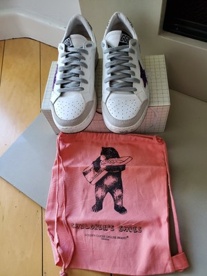 golden goose purple glitter