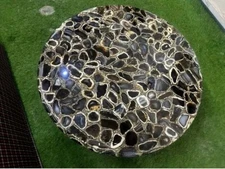 24" Agate Round Table Top for Luxury Bedroom & Living Room Furniture Decor