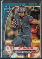 2024 Bowman University Chrome #136 Nic Anderson Teal Lava Refractor