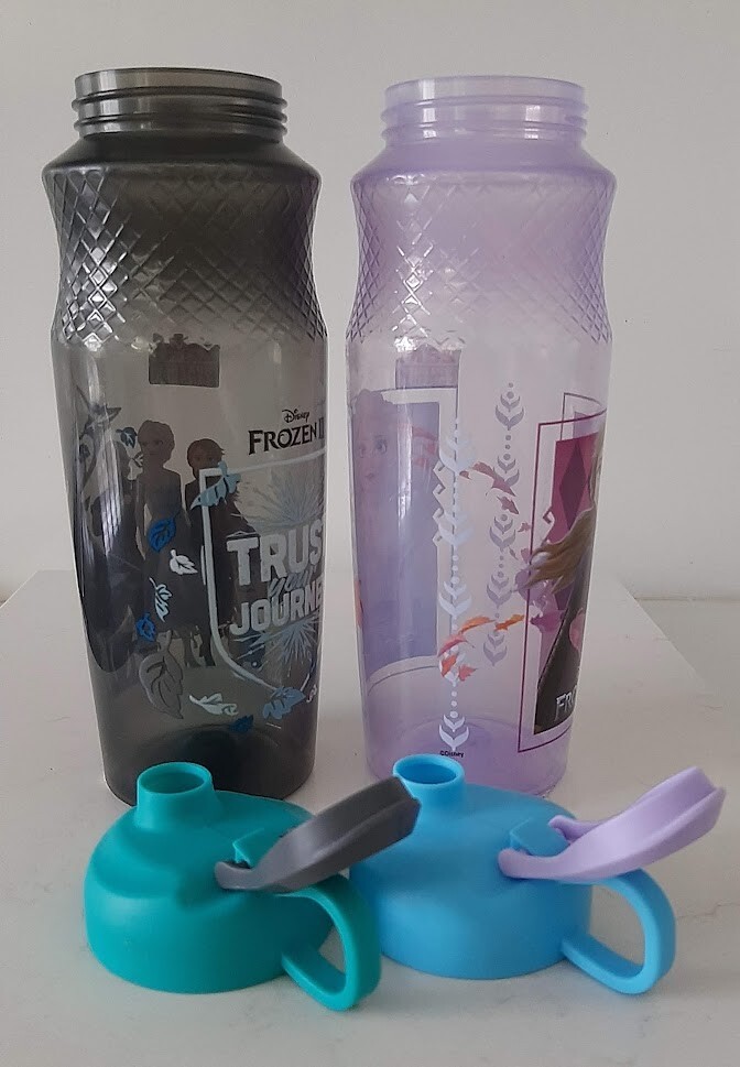 lot of 2 Disney Frozen 2 Water Bottle Tumbler Cup by Zak Plastic BPA Free 30 oz