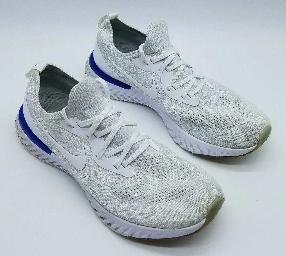 Exactamente Cercanamente Cerebro Nike Epic React Flyknit Men&#039;s Running Shoes White/Blue AQ0067-100 Size  11.5 | eBay