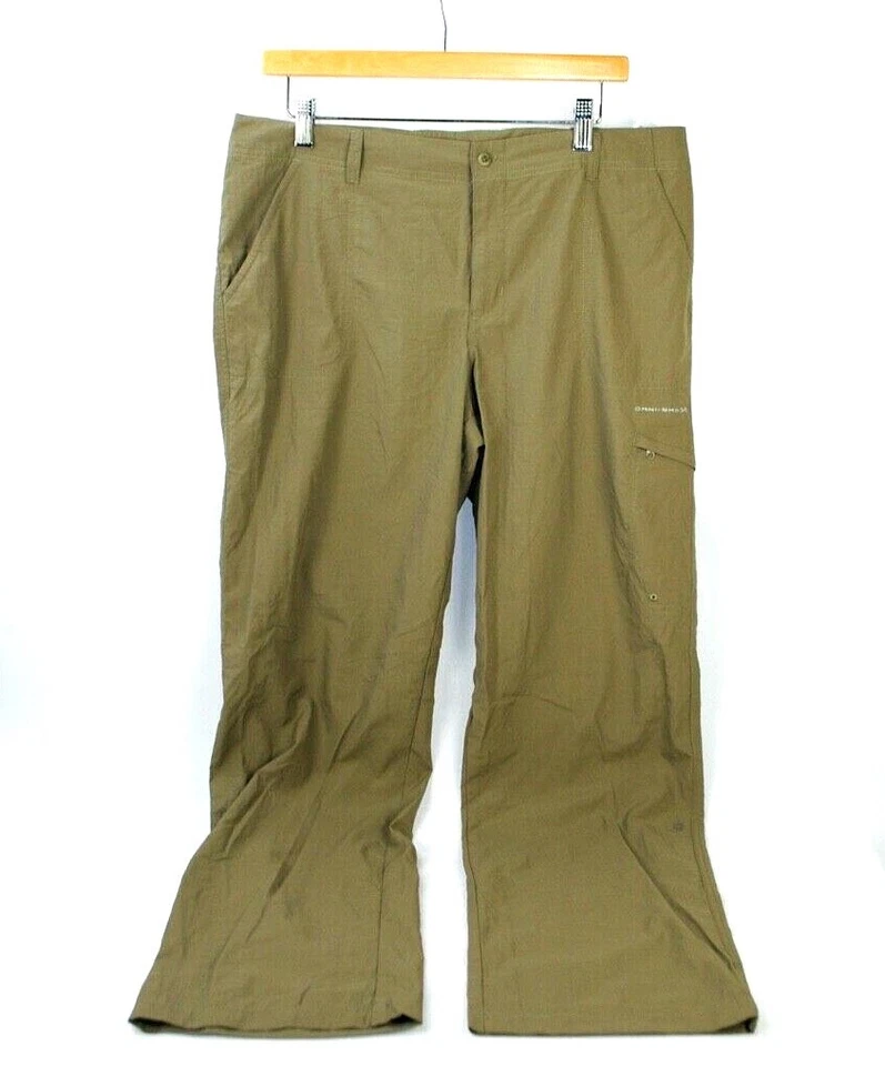 Columbia PFG  Pants Womens Size14 Omni Shade Zip Pocket Hiking Tan 32" Inseam - Image 2 of 3