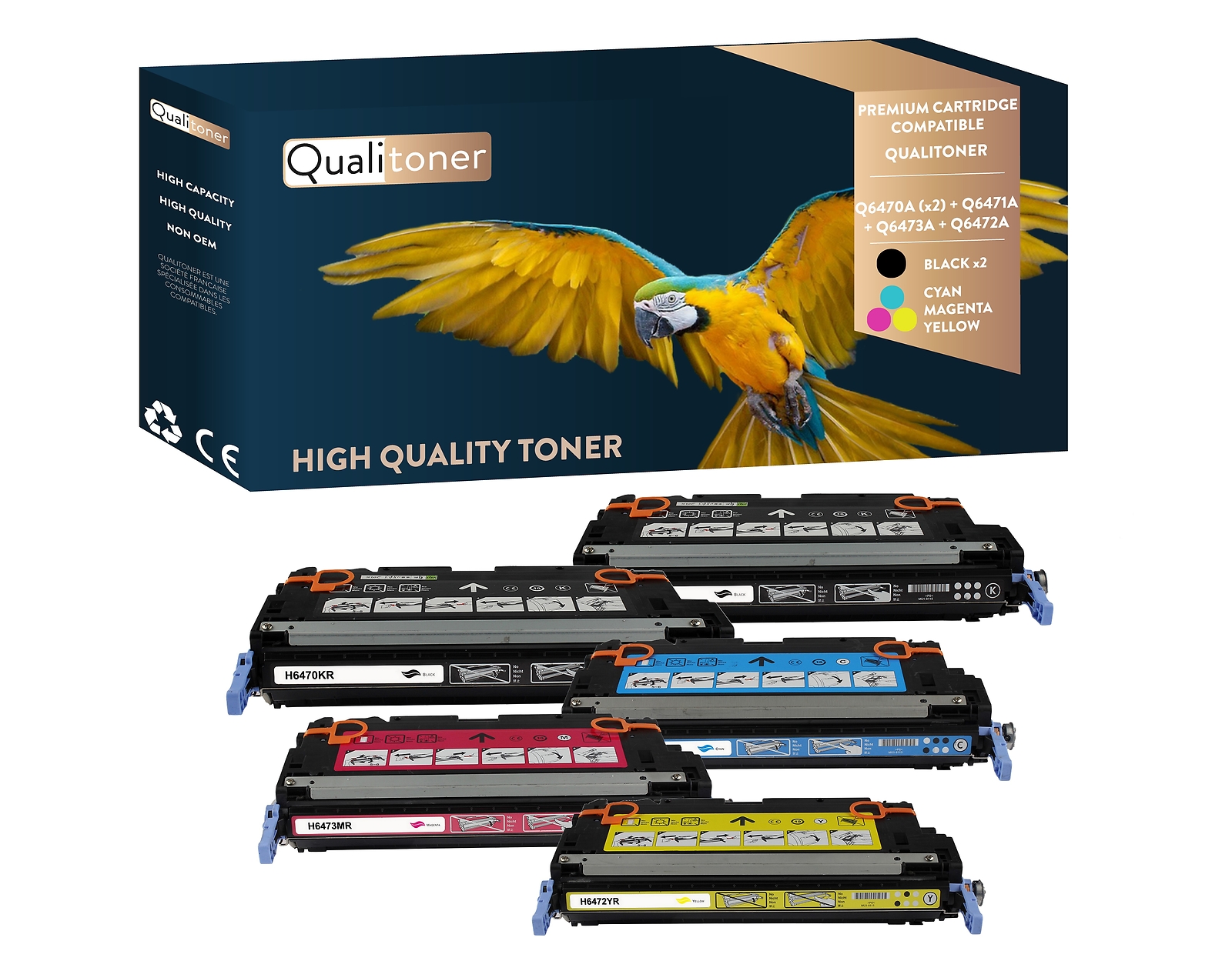Toners HP Q6470A compatibles pour équiper le bureau à domicile et l'agence