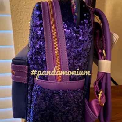 Loungefly Disney Disneyland‎ Paris 30th Anniversary Purple Sequin Mini Backpack s-l400.jpg main image 3