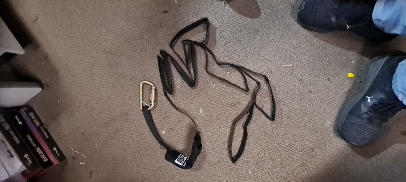 NEW MSA Suspension Trauma Safety Step Strap with Karabiner for Safety