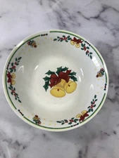 Housewares International 9" Wide Christmas Bell Holly Dish Serving Bowl Vintage