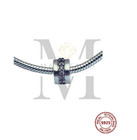 Charms Anhänger Beads Clip mit Zirkon weiß 925 Sterling Silber