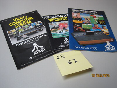 Sammlerstück: Anleitungen Atari Video Speile Computer von ca. 1978 2R67