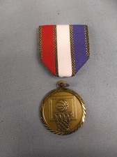 gold ball  net basketball medal RWB pin drape 1 1/4"