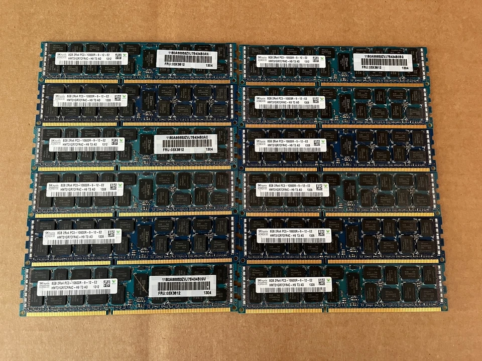 HYNIX 24GB (3X8GB) HMT31GR7CFR4C-H9 T8 DDR3 PC3L-10600R SERVER MEMORY RAM M8-2(3 - Image 3 of 4