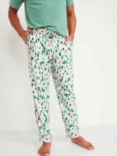 NWT Old Navy Express YourElf Christmas Tree Elf Flannel Pajama Pants Men M L
