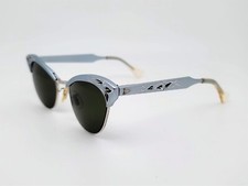 American Optical AO Silver Etched Aluminum Cat EyeGlasses Frame 1/10 12KGF EUC