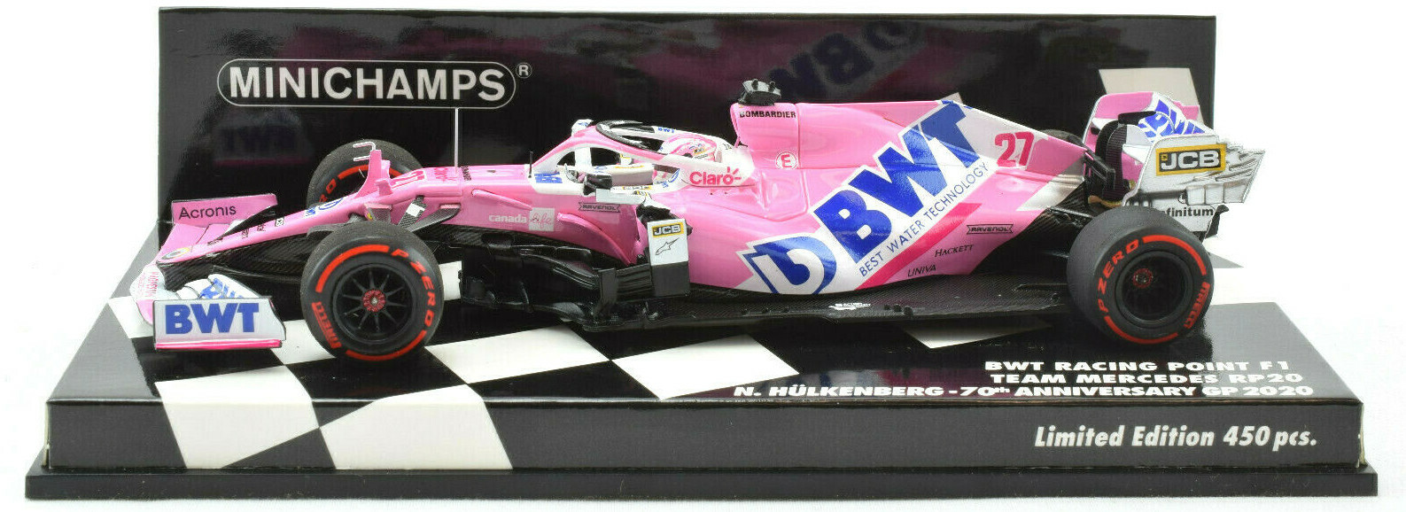 Гоночный болид Minichamps Racing Point - Хюлькенберг - 2020, 70-е место, 1:43, изготовленный на заказ болид Формулы-1 417200527