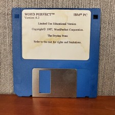 Word Perfect Version 4.2 System Disk Limited Student RARE 1987 Floppy 3.5 Vtg PC