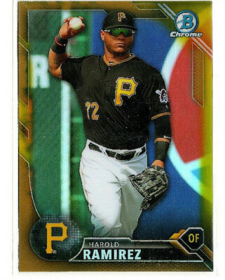 2016 Bowman Chrome Harold Ramirez #ed 41/50 GOLD PIRATES