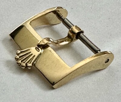 Vintage ROLEX 18k Yellow Solid Gold 14mm Logo Buckle, ROLEXSA 750