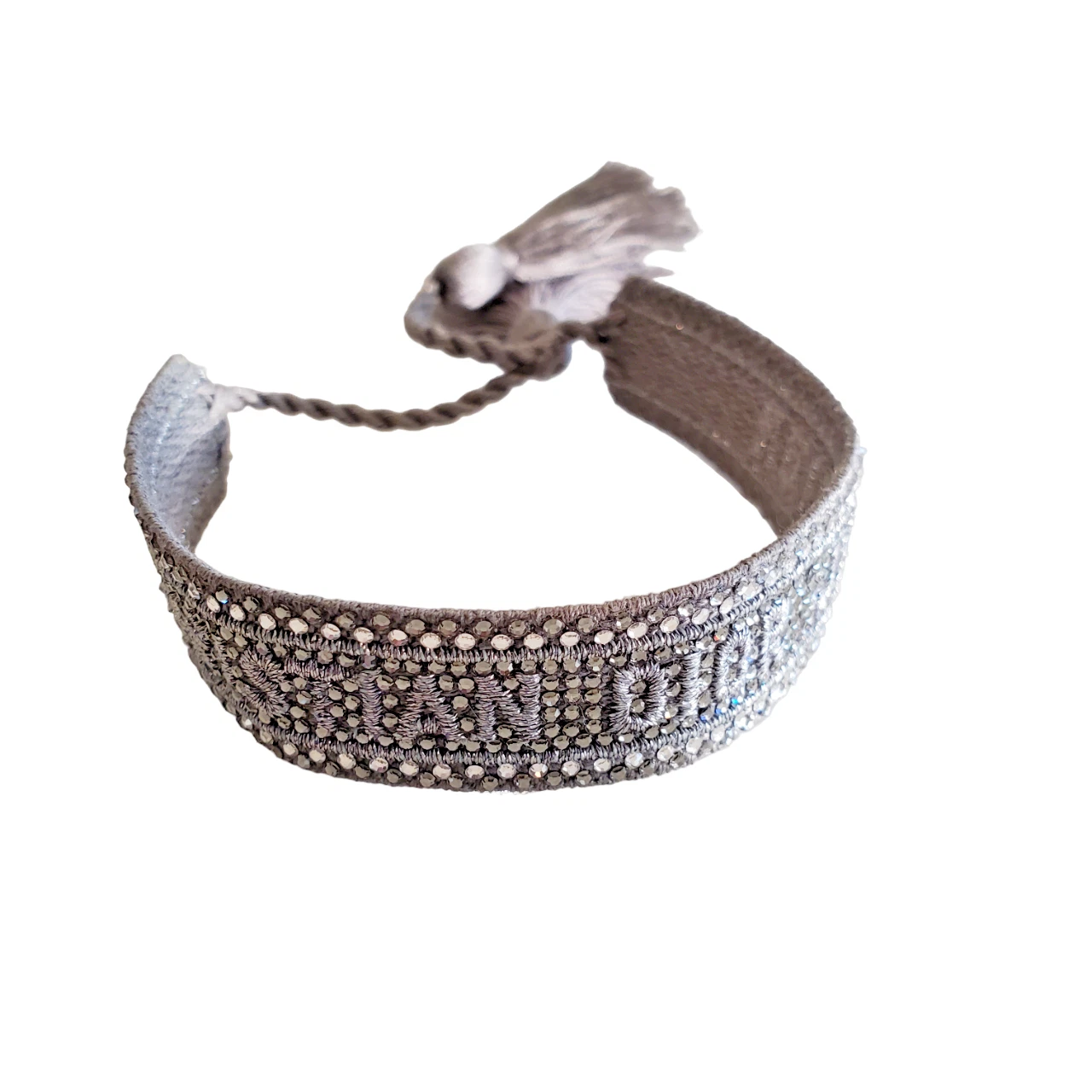 Bracelet amitié logo brodé beige Christian Dior J'Adior Adior