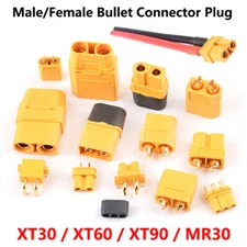 MR30/XT60/XT90 Male Female Battery Plug Aircraft Car Bullet Connector Model RC