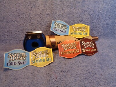 SAMUEL ADAMS SEASONAL 3 Paper Inserts Octoberfest Lager Ale Tap Keg Draft Handle