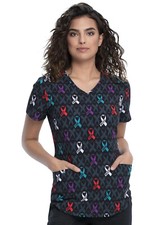 Awareness For All Cherokee Scrubs V Neck Top CK637 AWLL