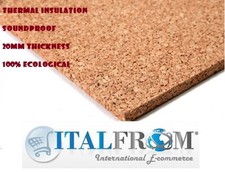 pack of insulation panels cork 100x50x2cm underfloor heating