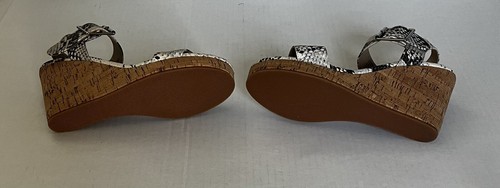 Steve Madden Escalate Style Chunky Cork Wedge Platform Snake Heel - Y2K Size 8.5 - Picture 10 of 12