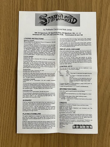 Cassette Hewson Stormlord Commodore 64 - Rare et fonctionnelle -👽👾Idée cadeau rétro👾👽 - Photo 17/24