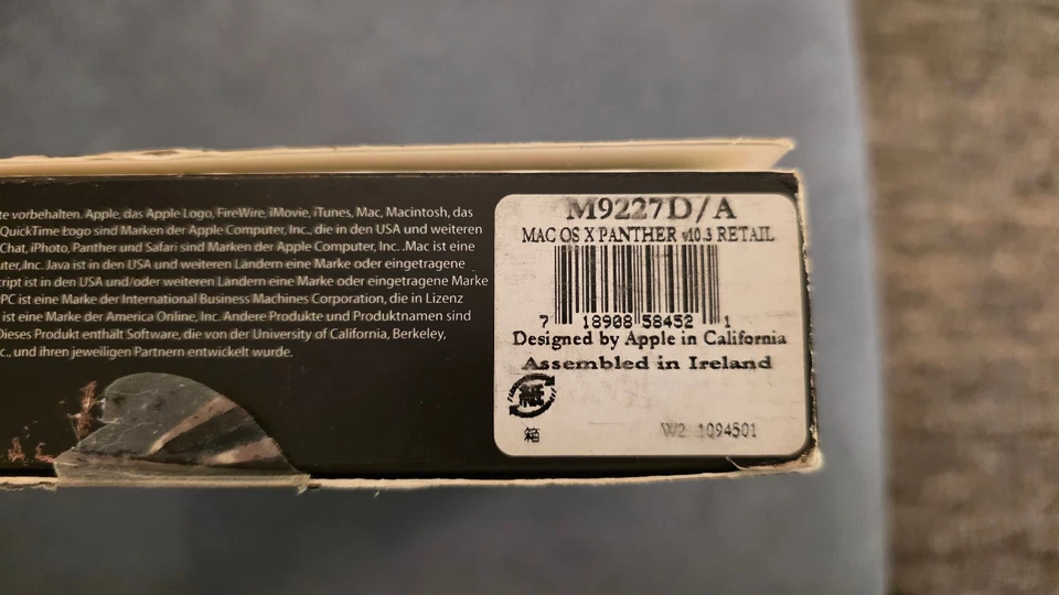 Apple Mac OS X 10.3 Panther- Retail - M9227D/A - Deutsch - Big Box - Bild 2 von 3