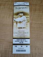 Yankees Baseball Game Ticket Stub June 5 2012 Ft Babe Ruth World Series Gm 3