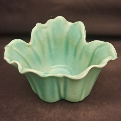 Vintage Stangl Turquoise Green Petal Leaf Small Planter Pot 335?