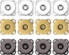 30 Sets Magnetic Snap Buttons, 14mm Plum Magnetic Snap Closures Fastener Sewing