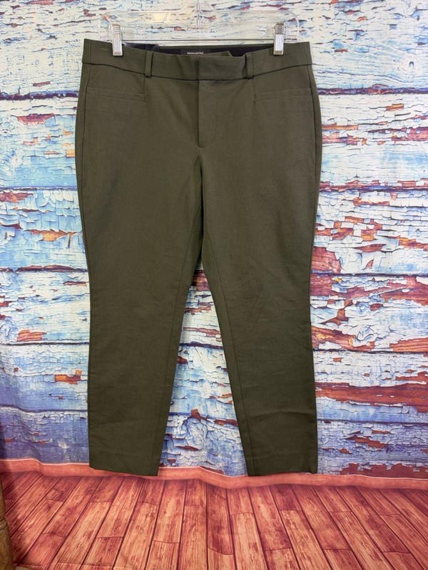 NWT Banana Republic Sloan Petite Slim Ankle Pants Olive Green Size 6 Stretch